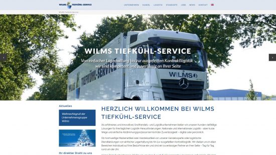 Homepage Relaunch bei WILMS Tiefkühl-Service